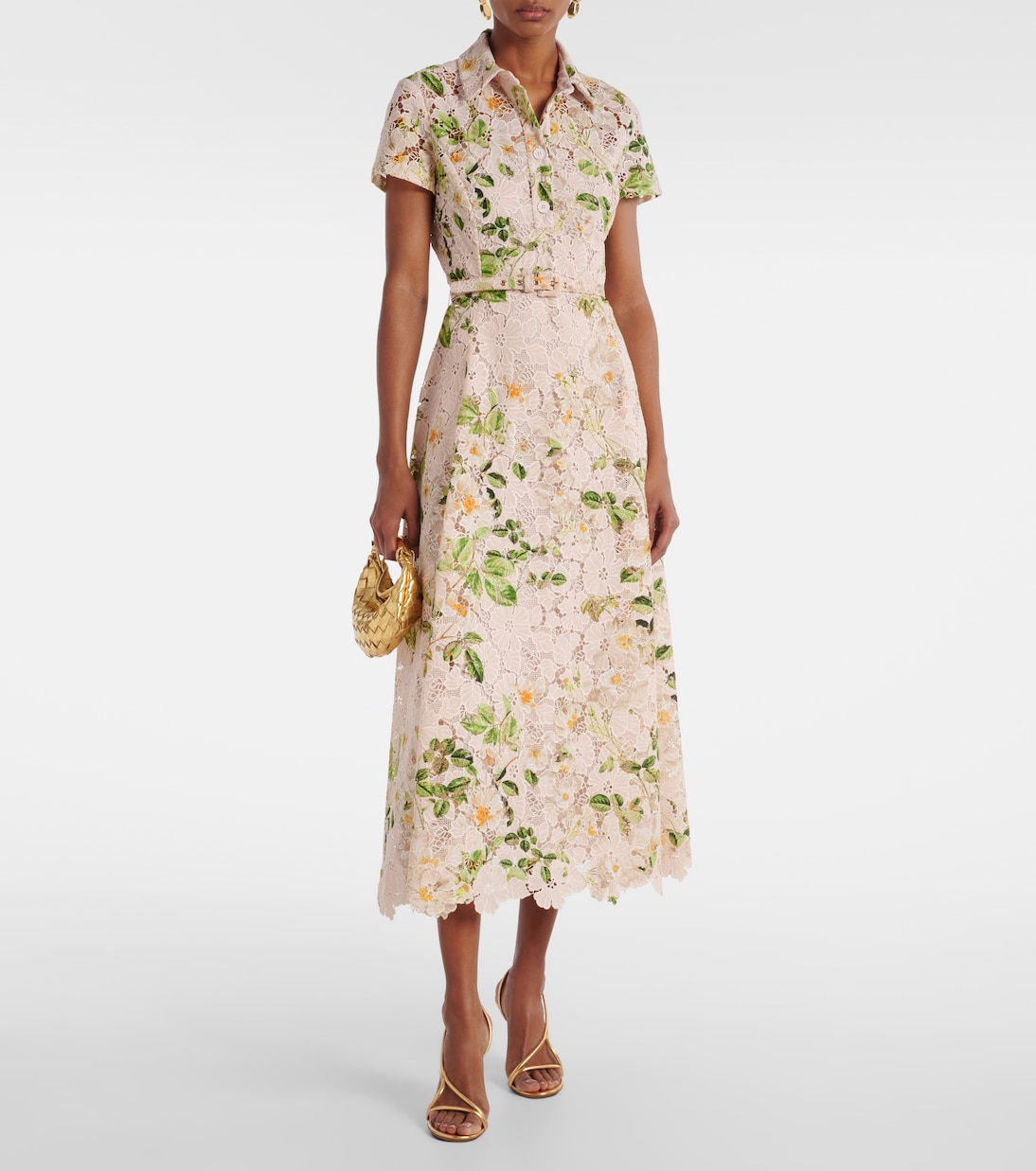 Robe chemise Rose imprimée | Monique Lhuillier