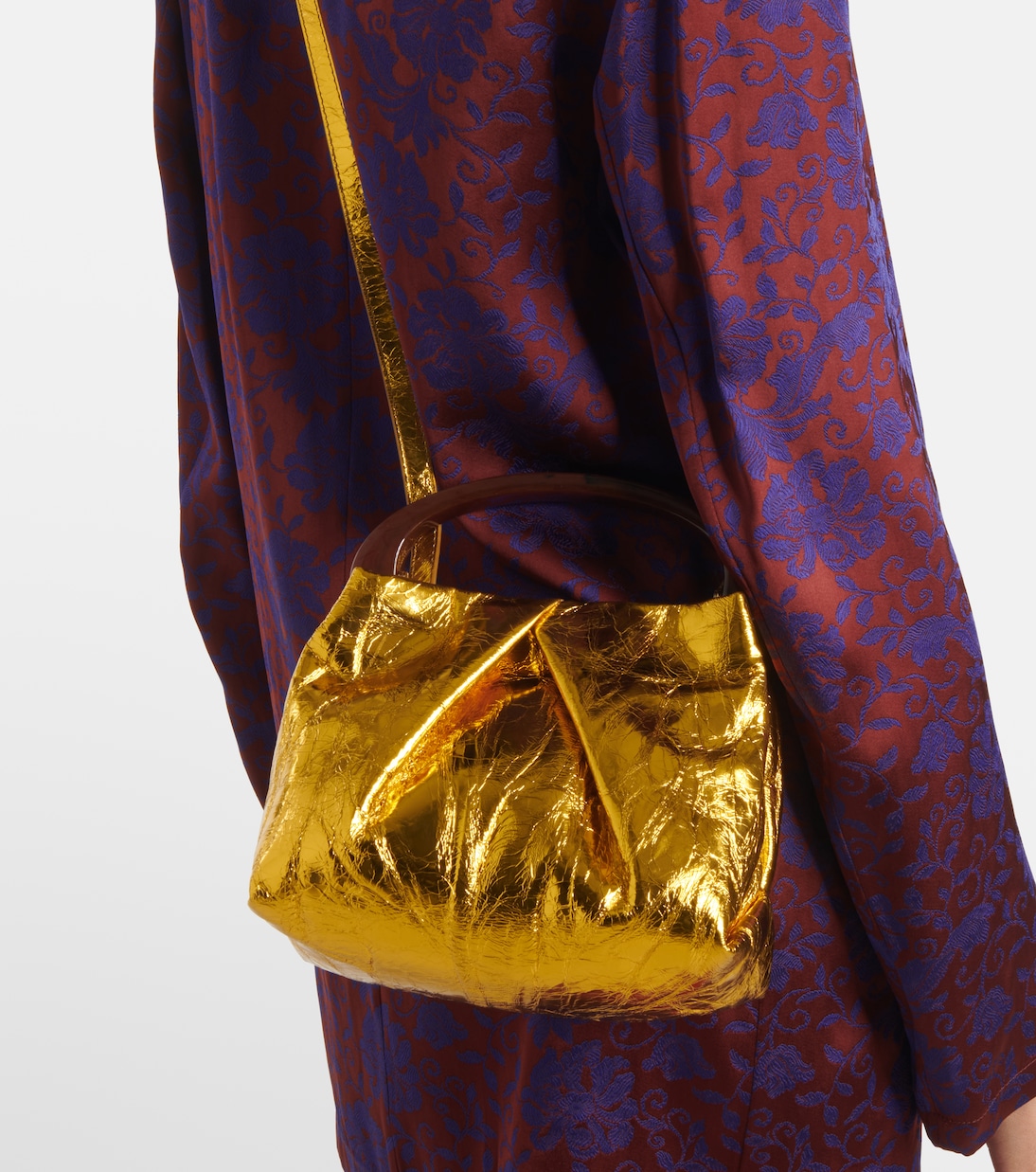 Borsa Mini in pelle metallizzata | Dries Van Noten