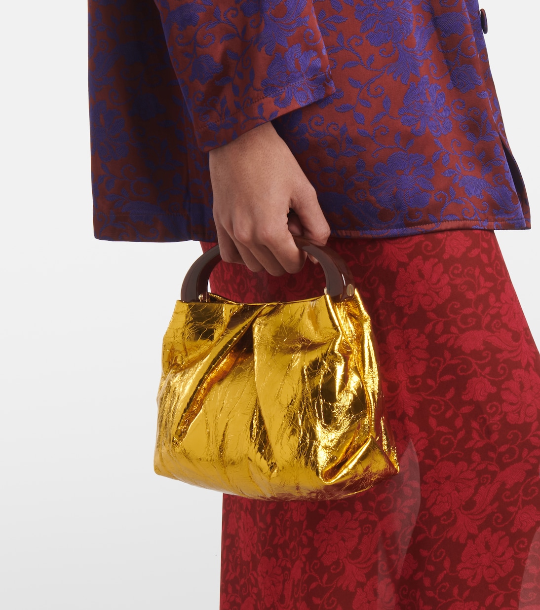 Borsa Mini in pelle metallizzata | Dries Van Noten
