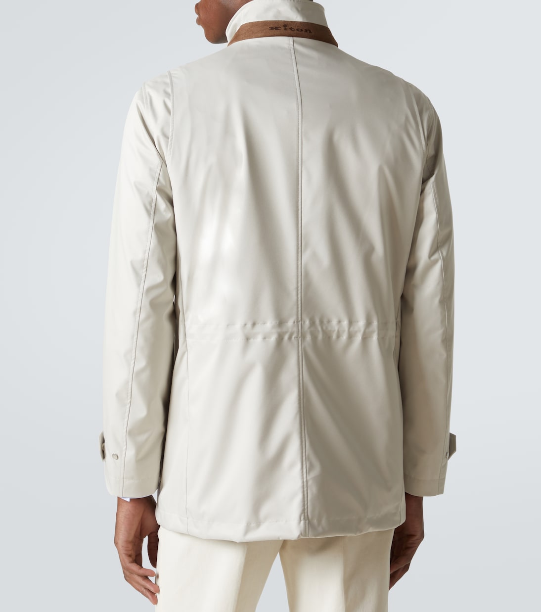 Leather-trimmed field jacket | Kiton