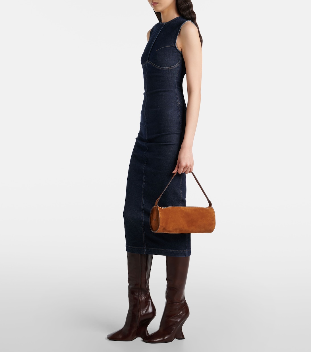 Taru Mini suede shoulder bag | Staud