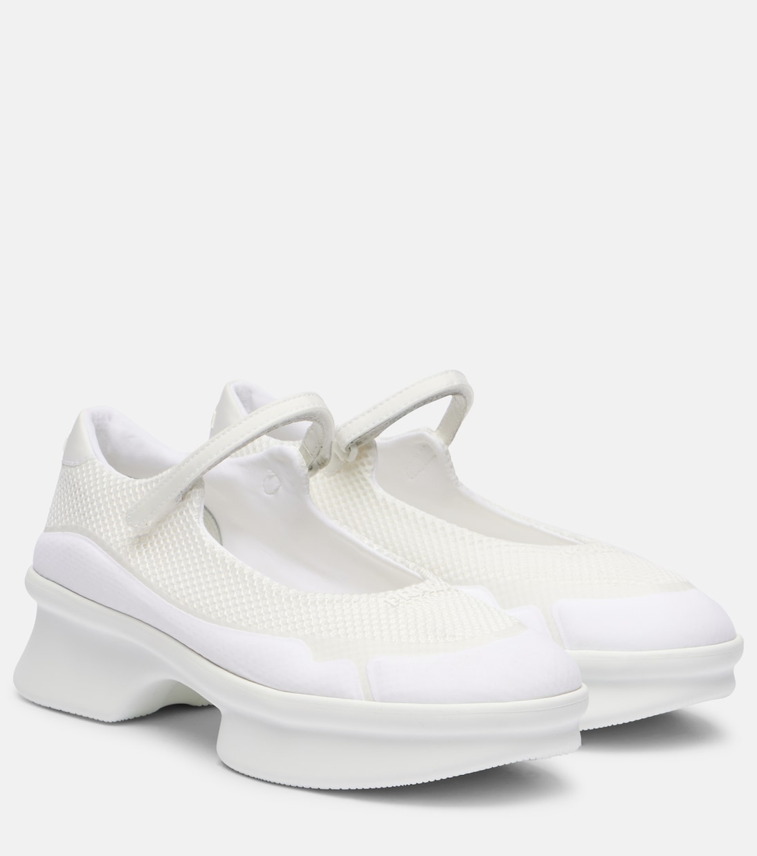 Wavy mesh Mary Jane flats | Prada