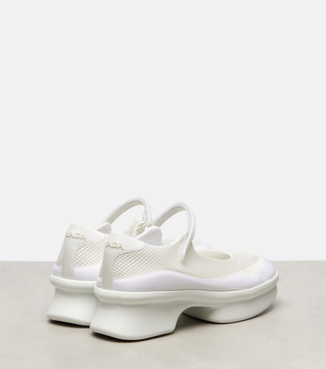 Wavy mesh Mary Jane flats | Prada