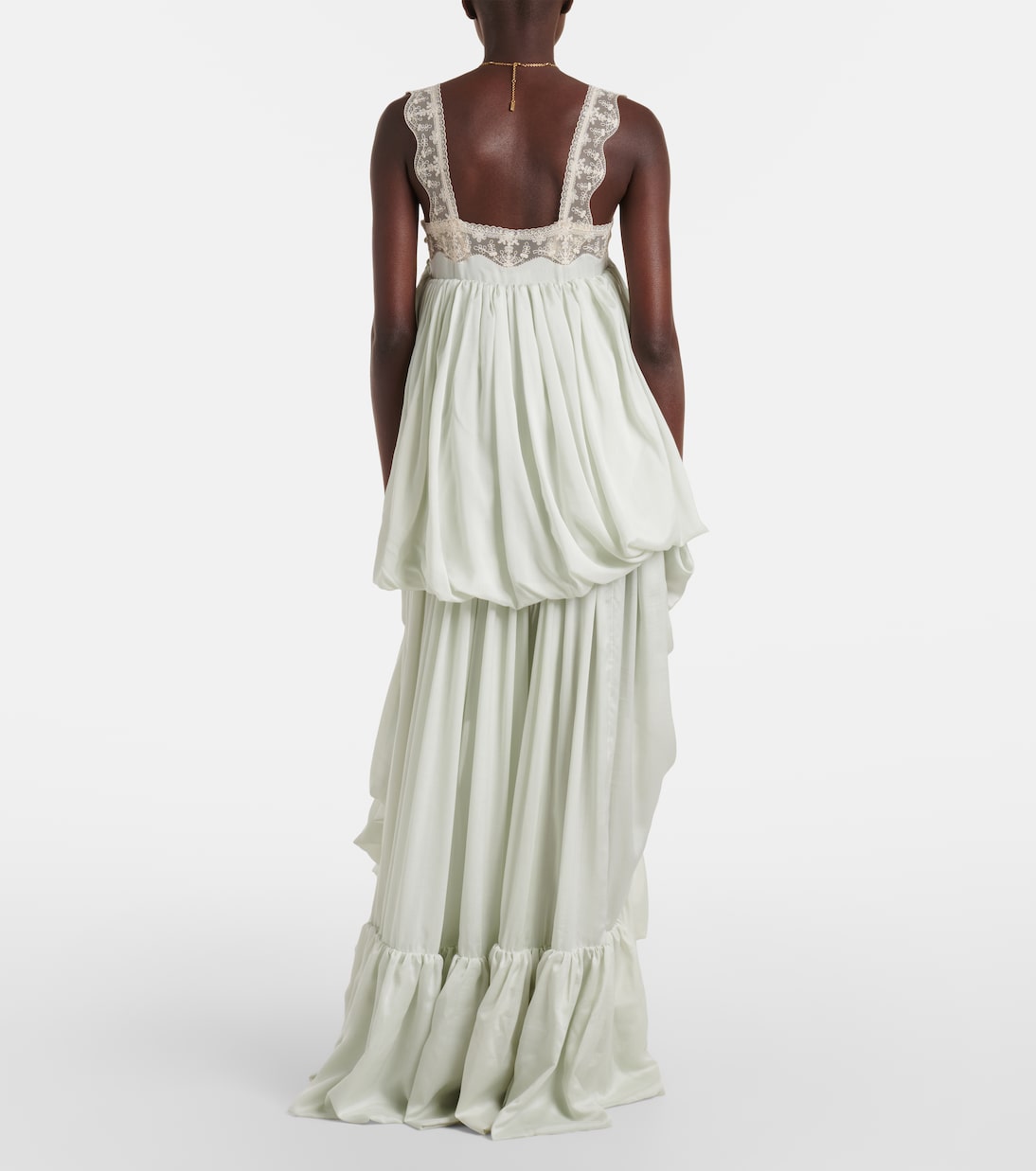 Abito da cocktail in seta con pizzo | Chloé