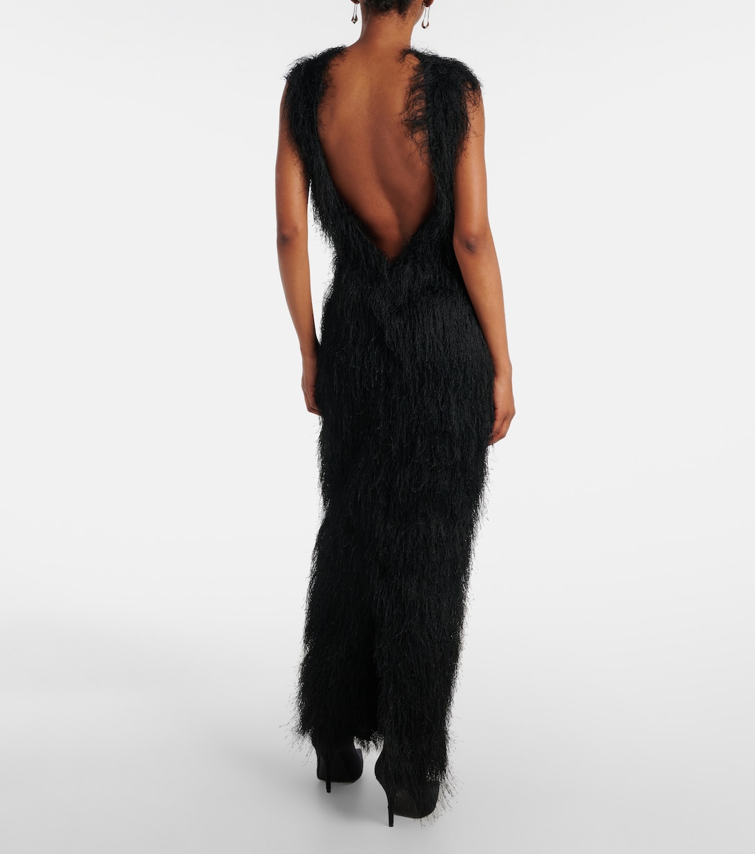 Fringe open-back maxi dress | Entire Studios