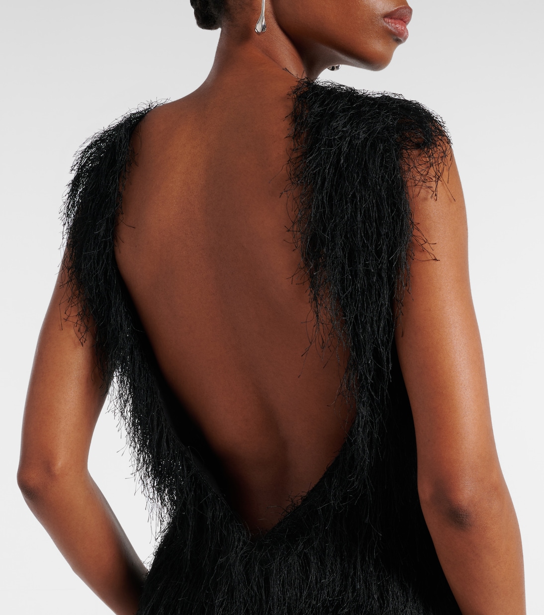 Fringe open-back maxi dress | Entire Studios