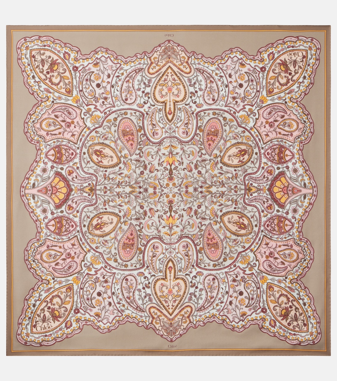 Paisley silk twill scarf | Chloé