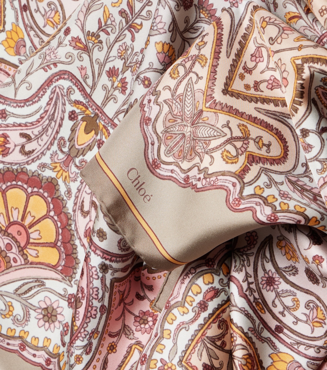 Paisley silk twill scarf | Chloé