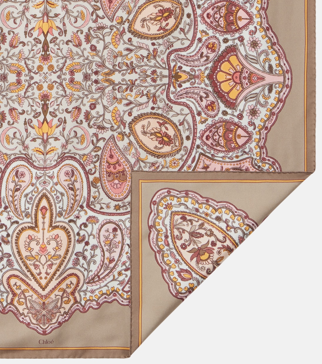 Paisley silk twill scarf | Chloé