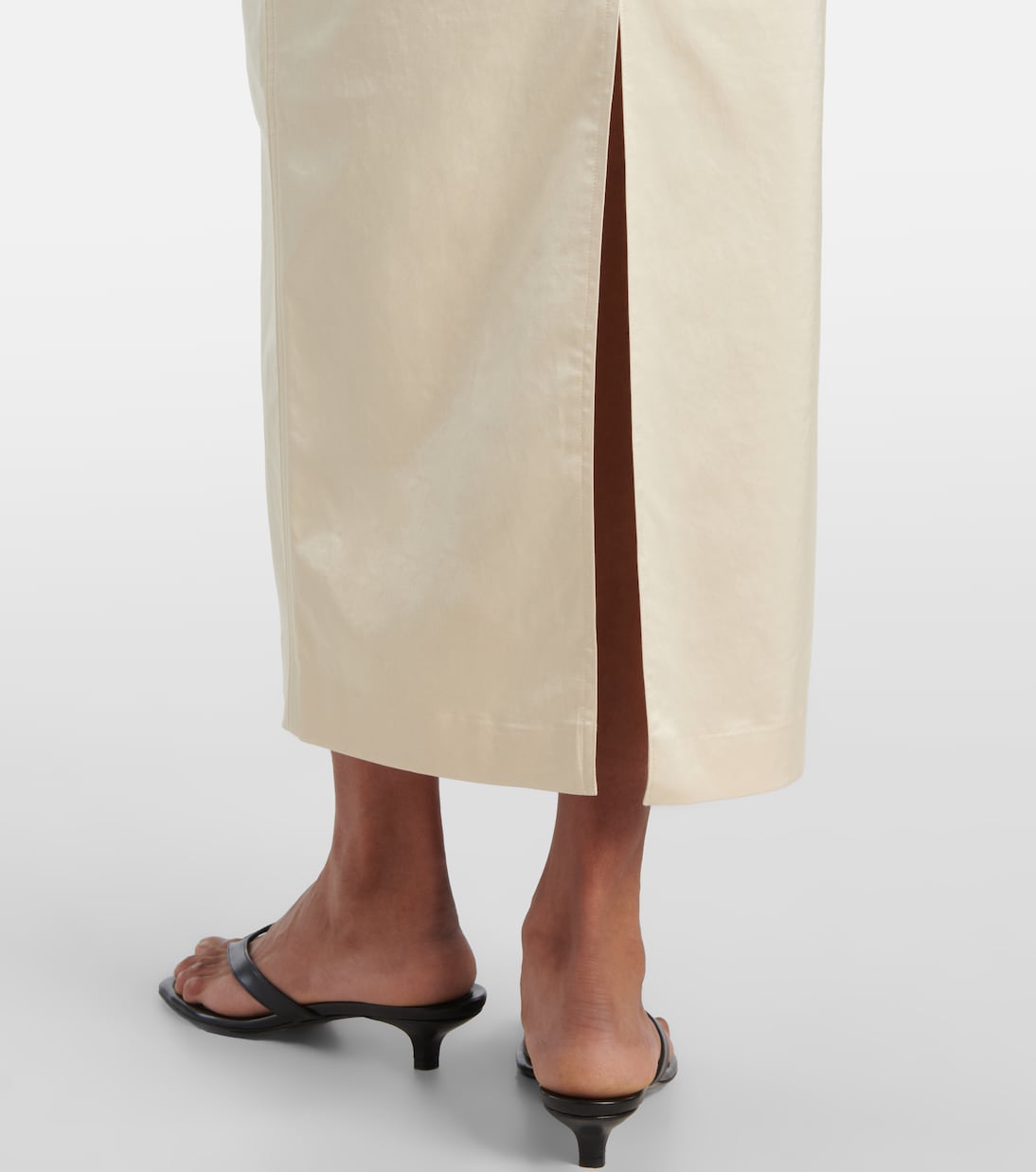 Gonna lunga in raso di misto cotone | Toteme