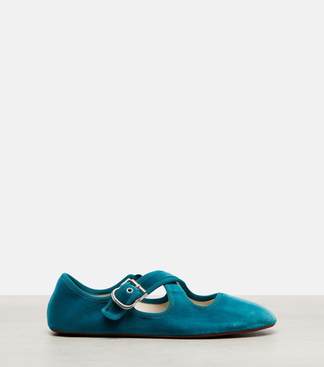 La Criss Cross velvet ballet flats | Alaïa