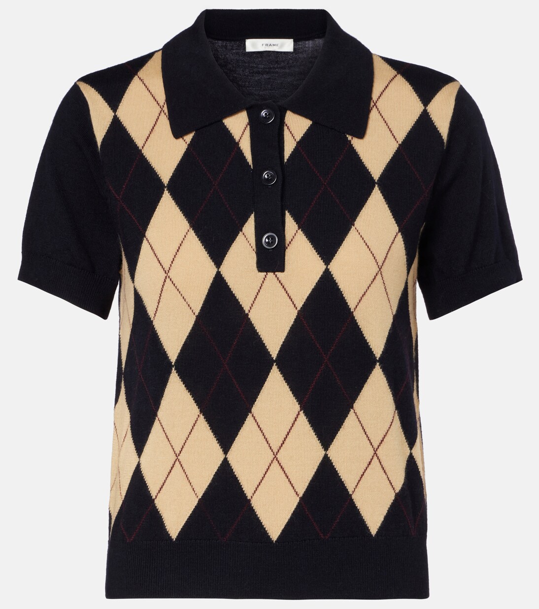 Argyle wool polo shirt | Frame