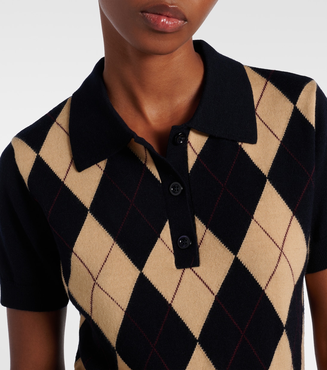 Argyle wool polo shirt | Frame