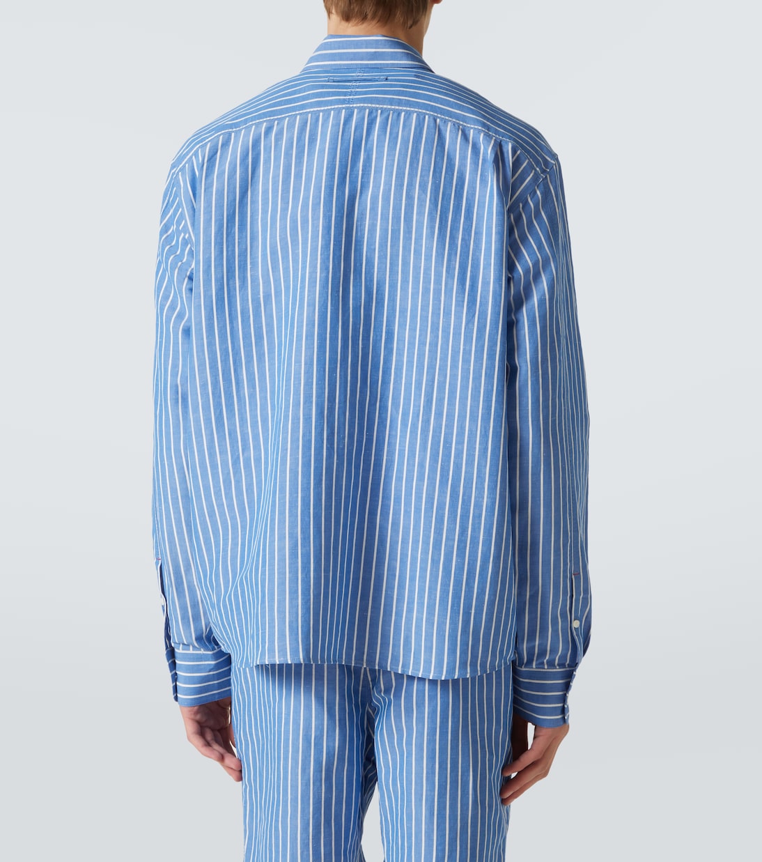 Camisa de lino y algodón a rayas | Orlebar Brown