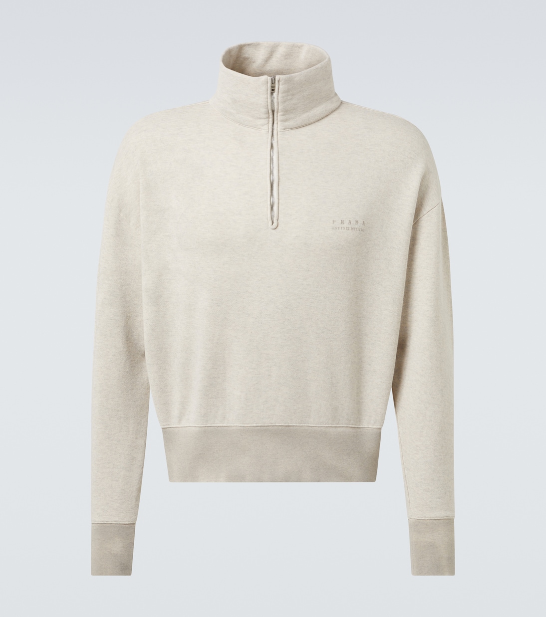 Cotton half-zip sweatshirt | Prada