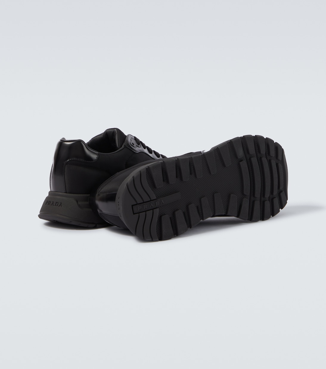 Re-Nylon and leather sneakers | Prada
