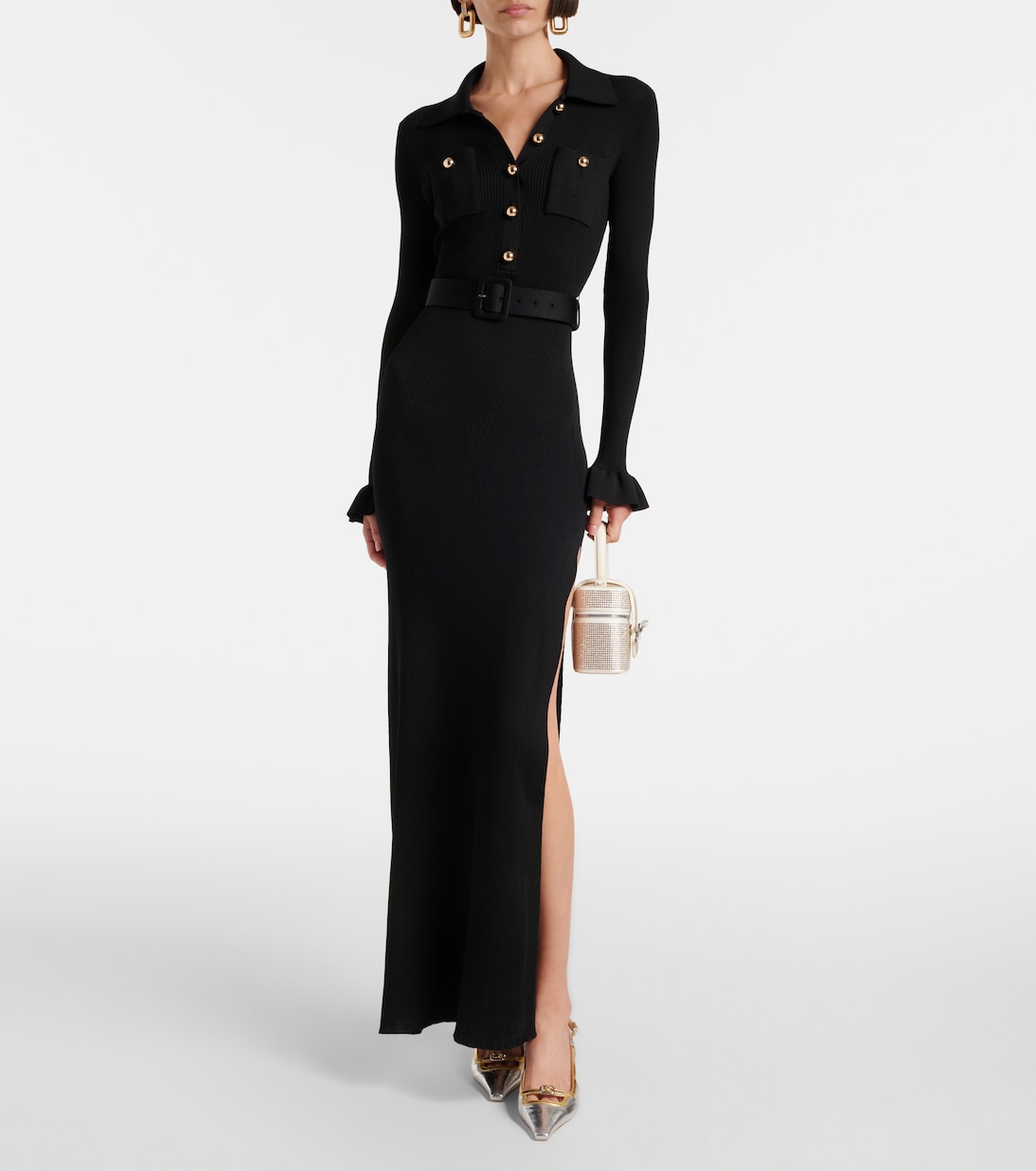 Maxikleid aus Rippstrick | Self-Portrait