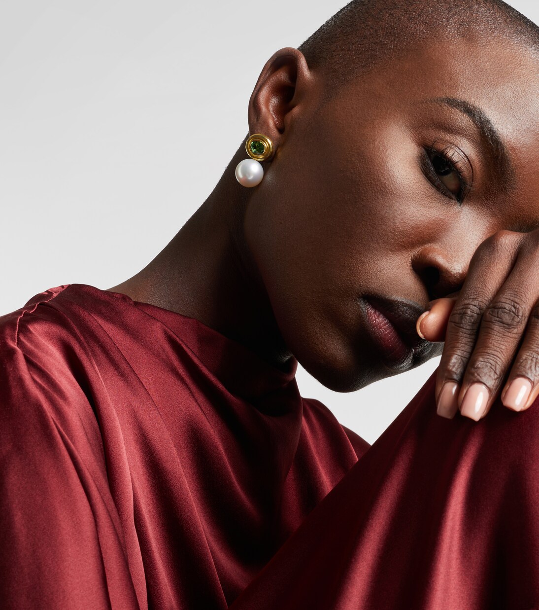 18kt gold earrings with pearls and tourmalines | Octavia Elizabeth
