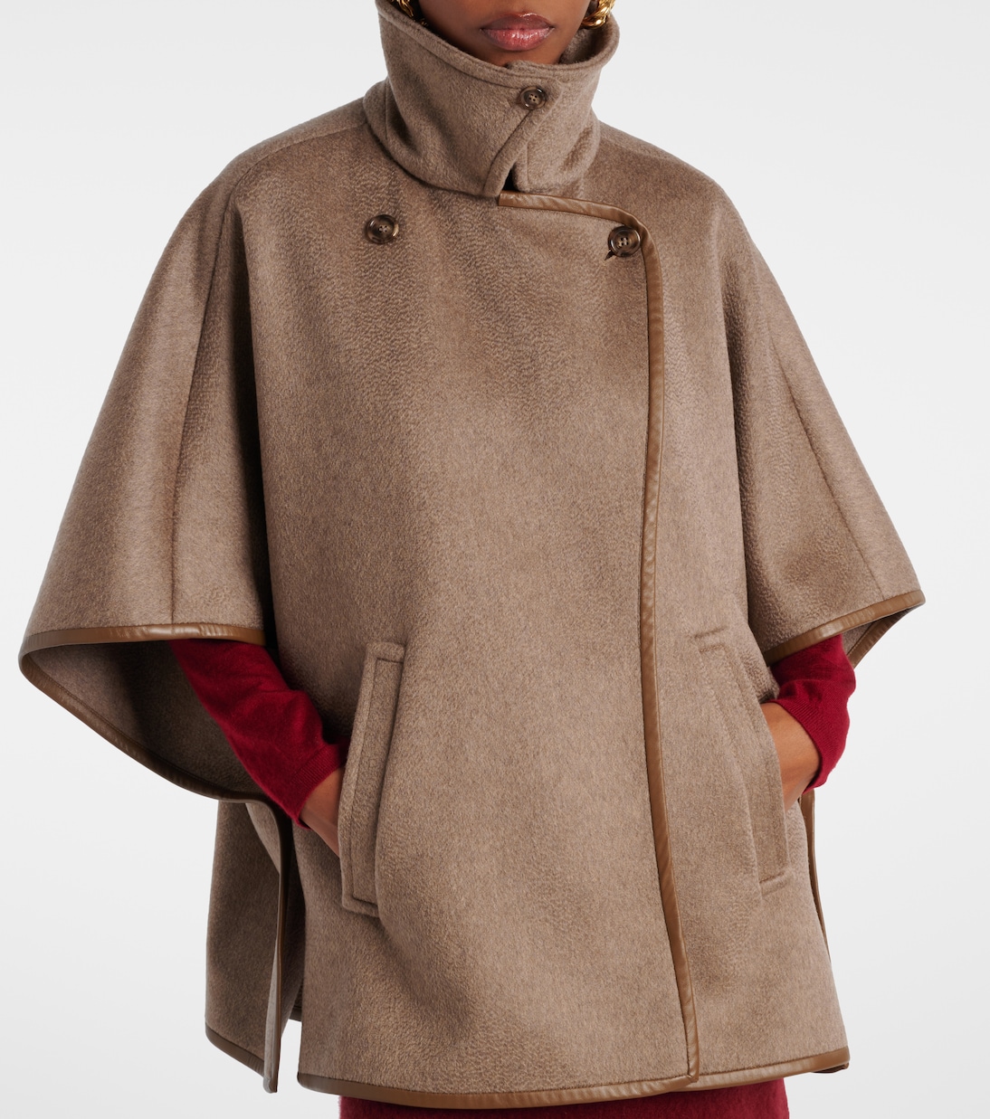 Cape Corsaro en cachemire et cuir | Max Mara