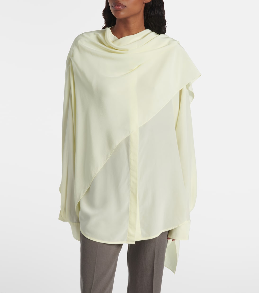 Kiki draped silk blouse | Calvin Klein