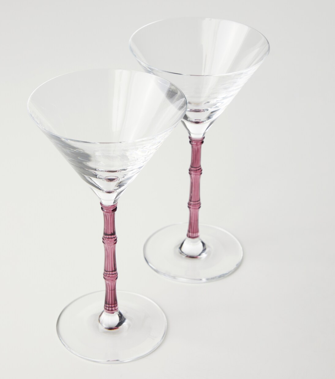 Bamboo set of 2 martini glasses | La DoubleJ
