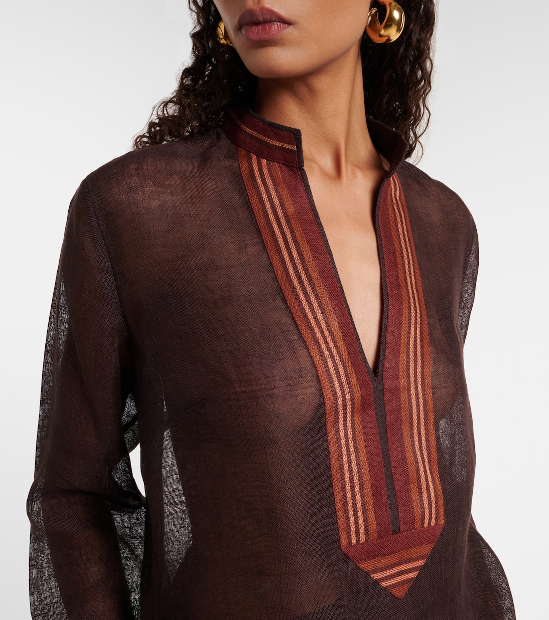 Sheer linen kaftan | Tory Burch