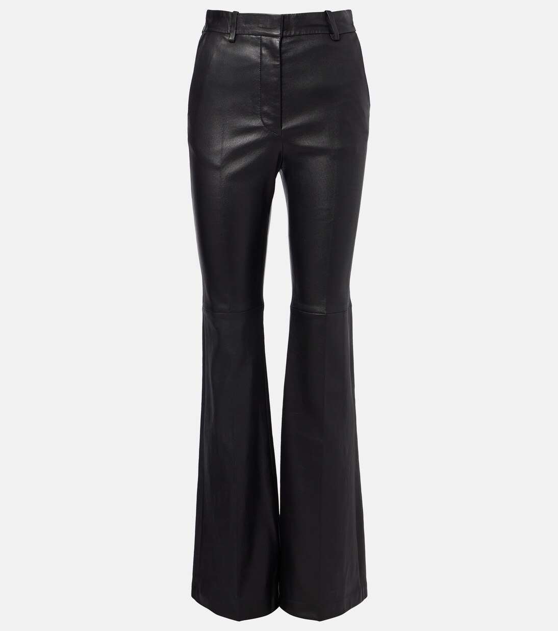 Tafira mid-rise leather flared pants | Joseph