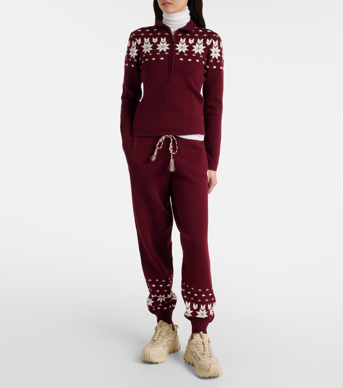Cotton-blend half-zip sweater | The Upside