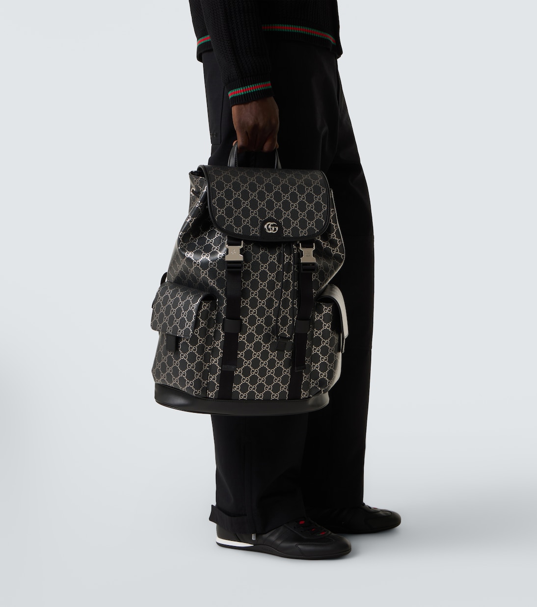 GG leather-trimmed backpack | Gucci