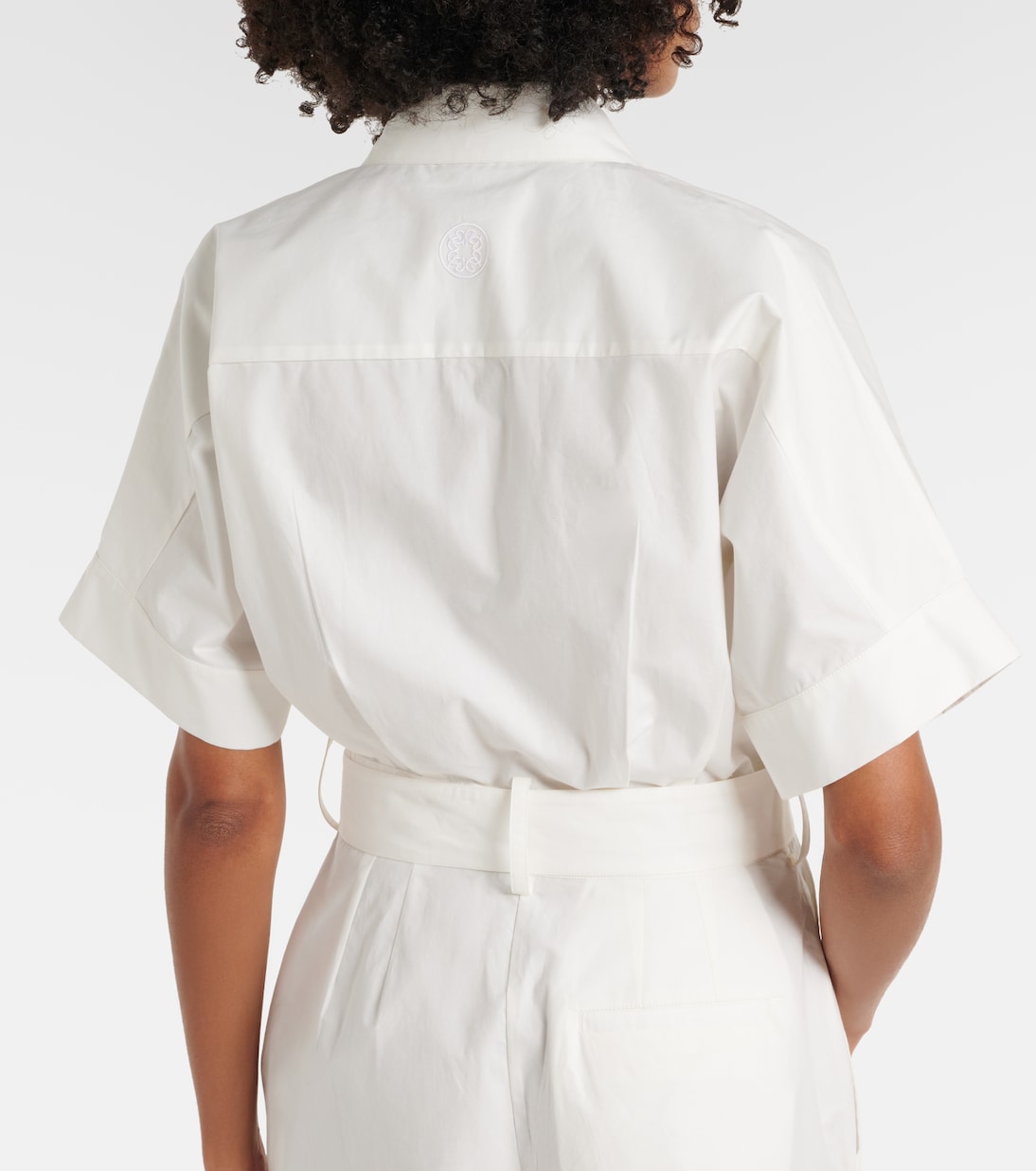 Belted cotton jumpsuit | Elie Saab