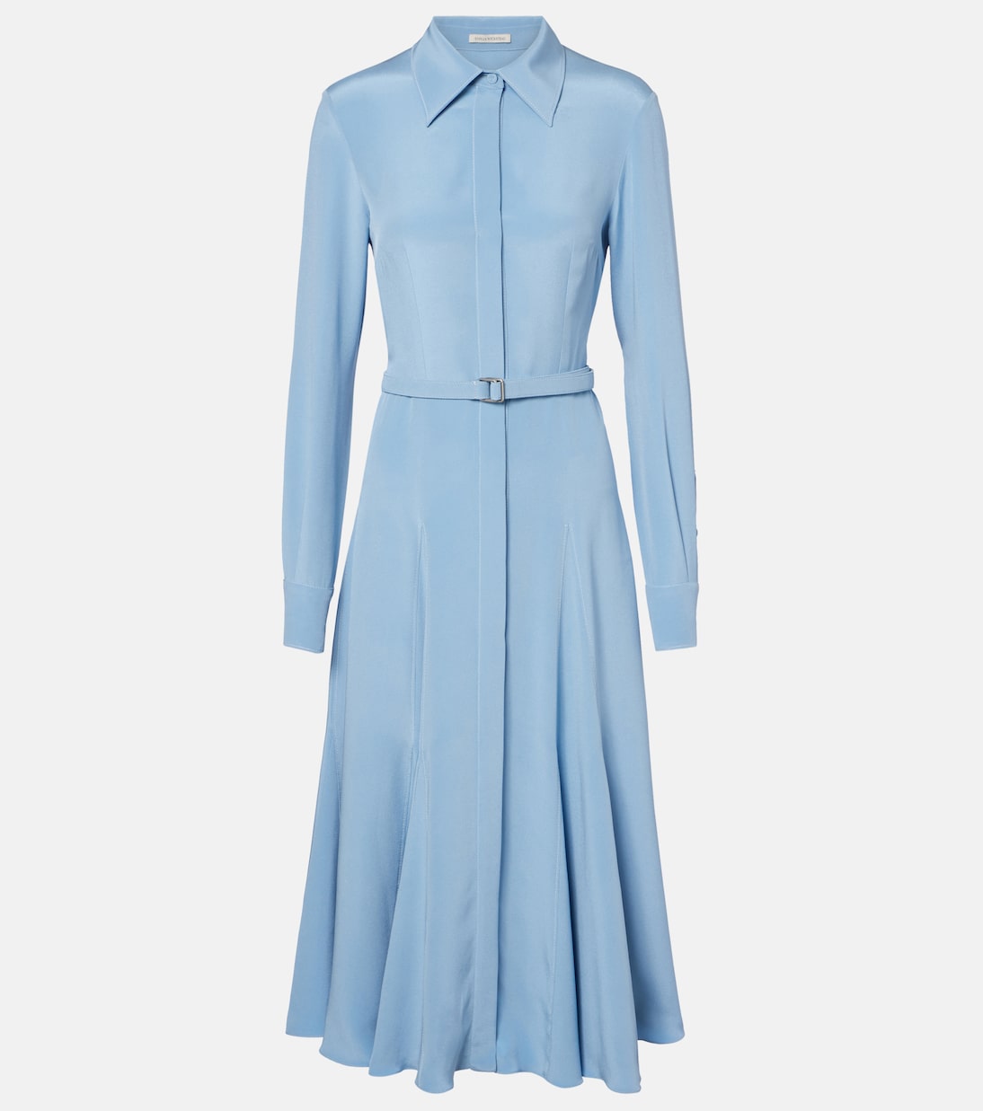 Vestido midi Riko de seda con cinturón | Emilia Wickstead