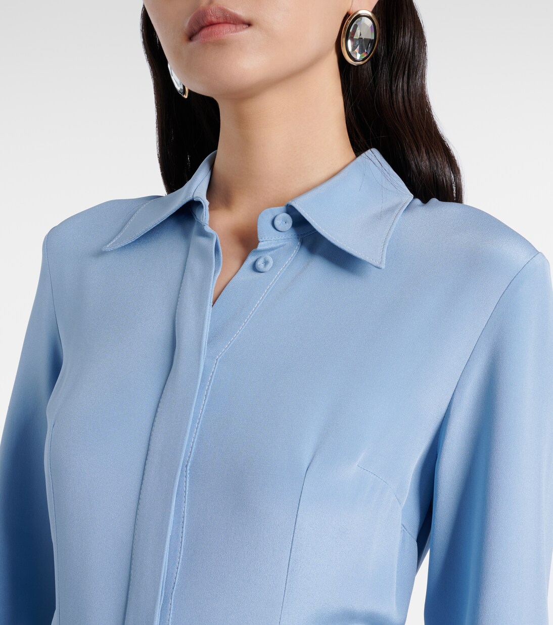 Vestido midi Riko de seda con cinturón | Emilia Wickstead