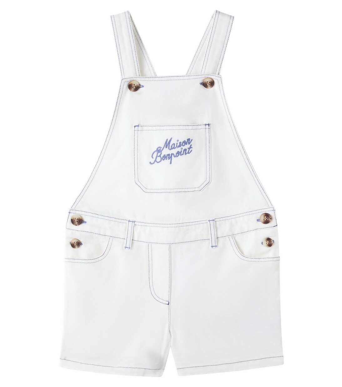 Laga logo cotton overalls | Bonpoint