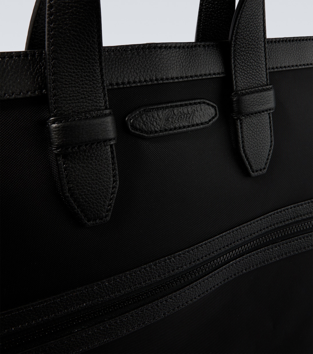 Leather-trimmed garment bag | Brioni
