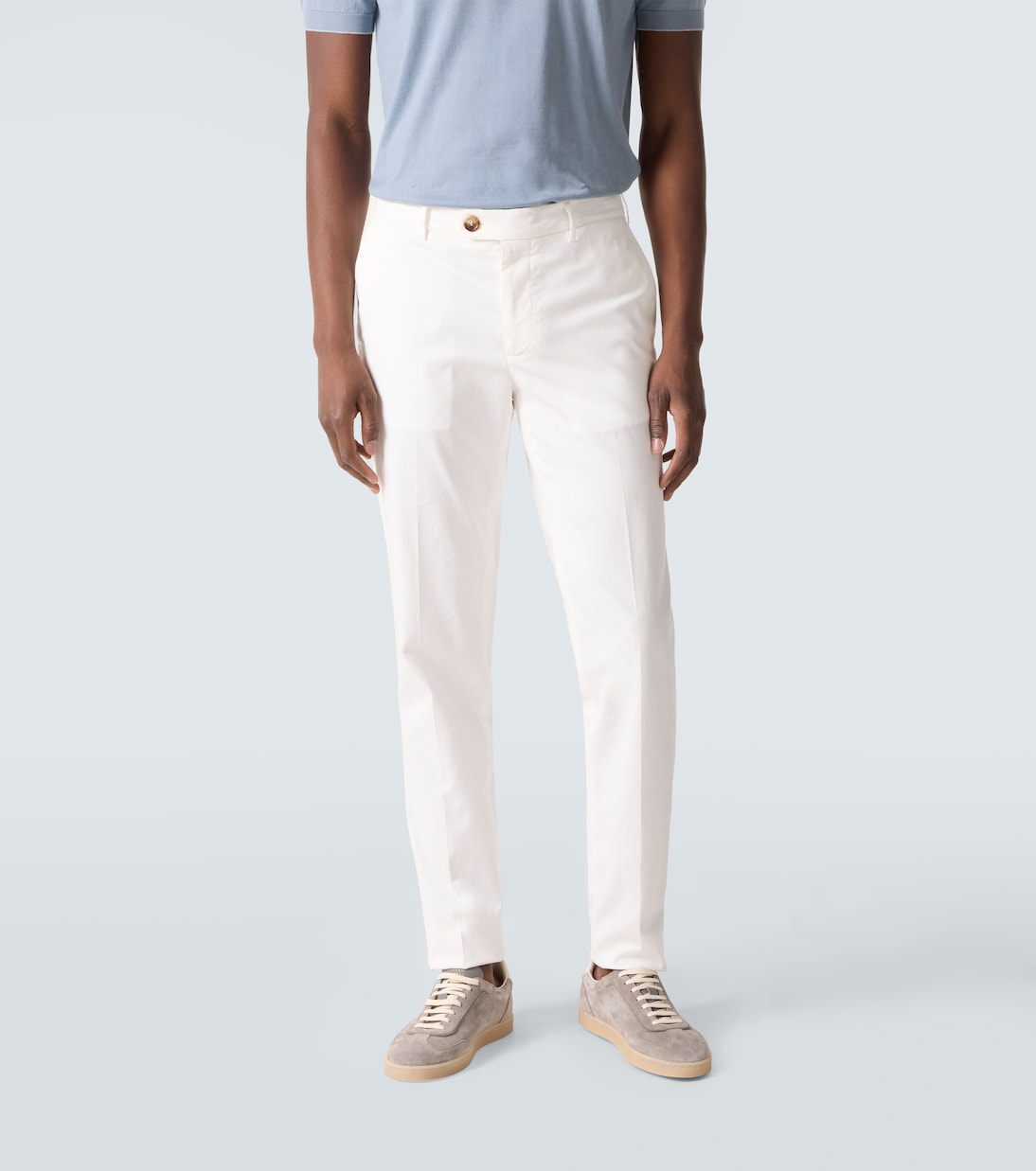 Pantalones slim en mezcla de algodón | Brunello Cucinelli