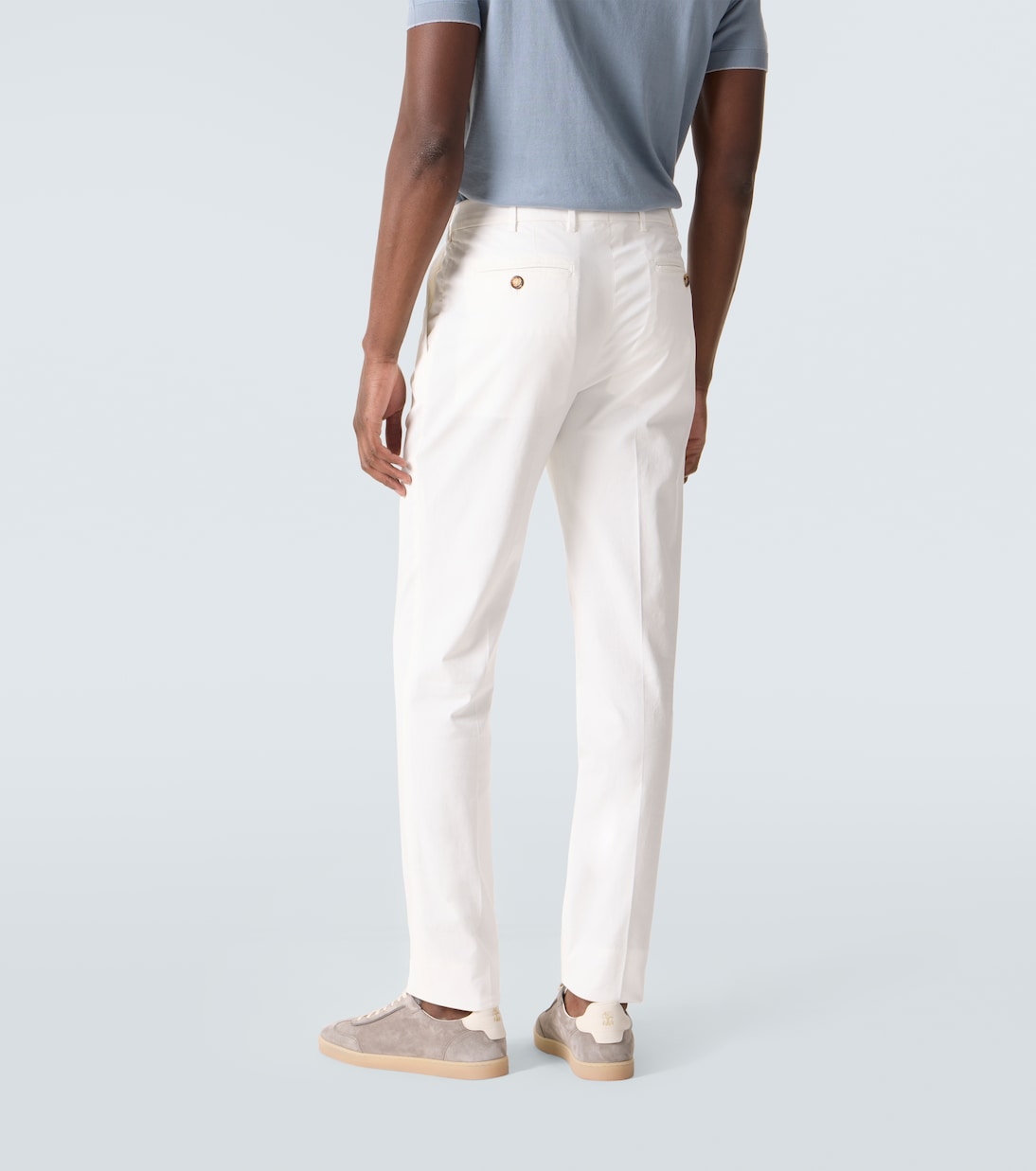 Pantalones slim en mezcla de algodón | Brunello Cucinelli