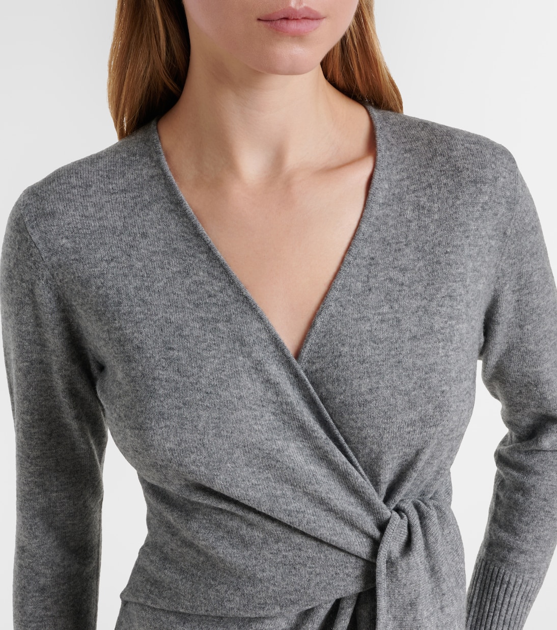 Salomez wool and cashmere wrap midi dress | Veronica Beard