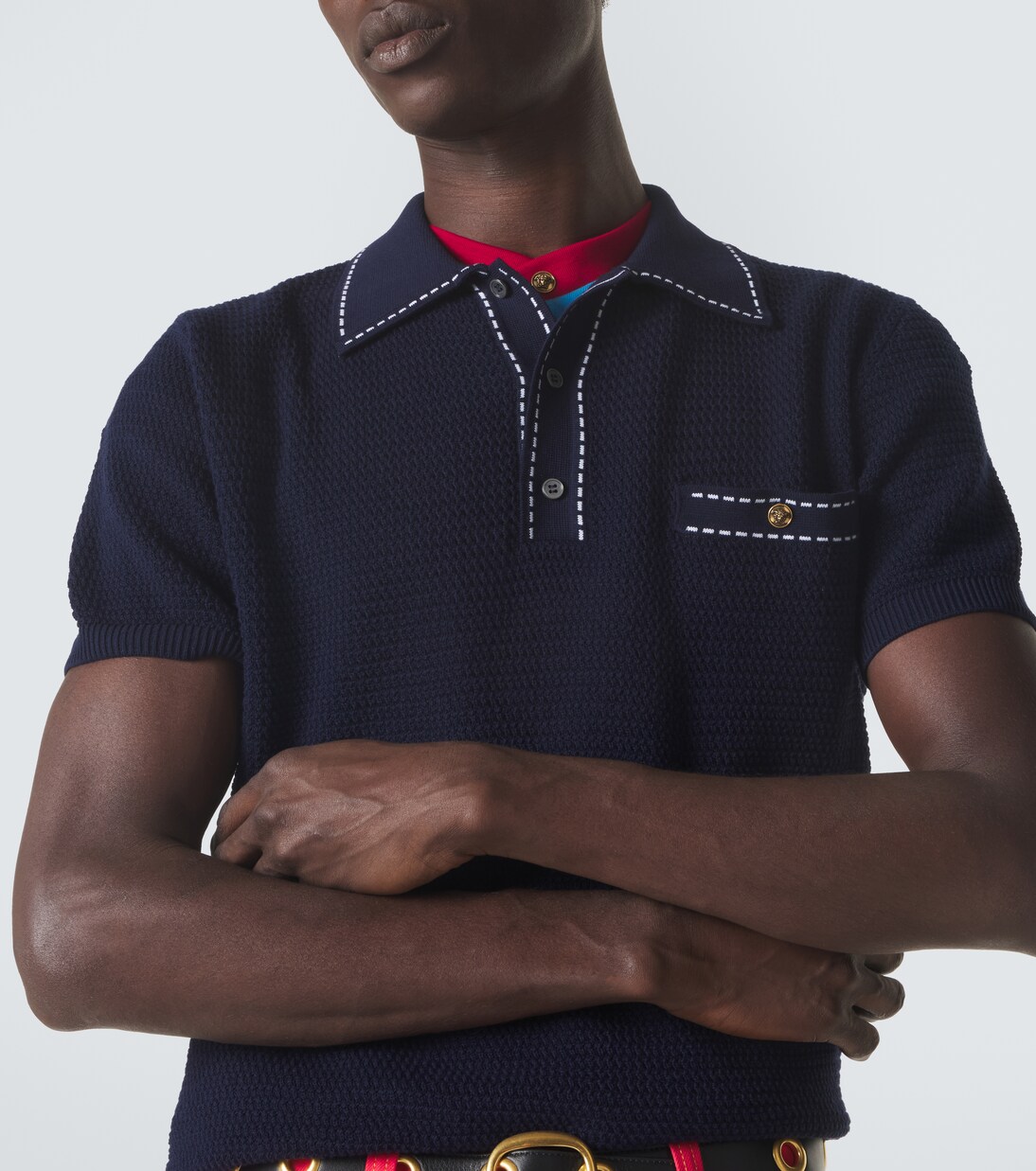 Cotton polo sweater | Versace