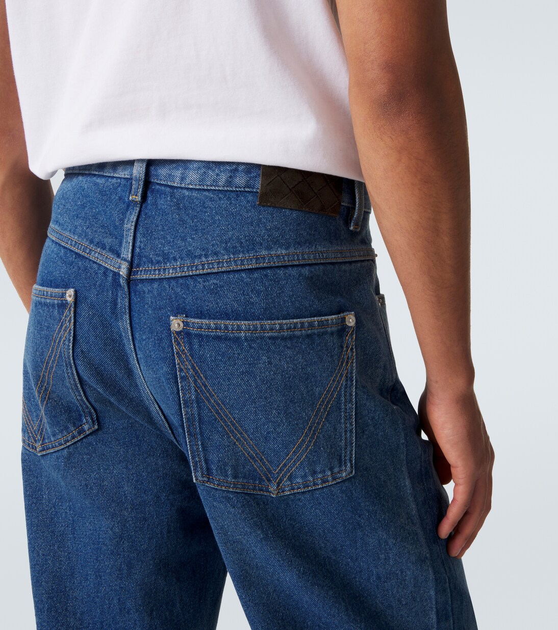 Jeans anchos con piel | Bottega Veneta