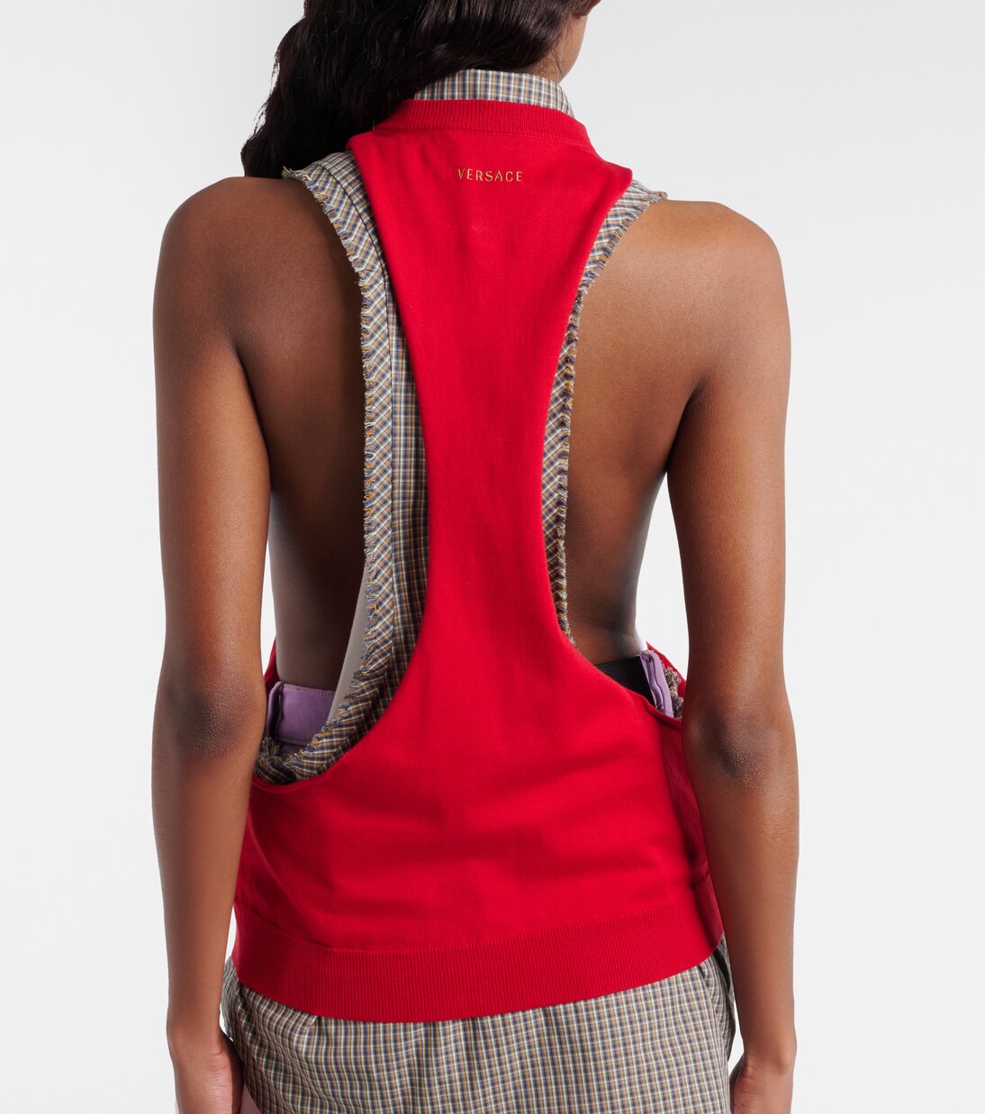 Knitted cotton top | Versace