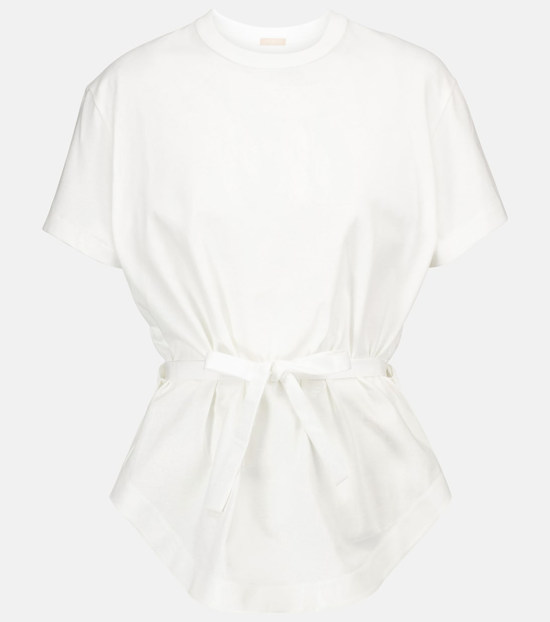 Camiseta de algodón con péplum | Alaïa