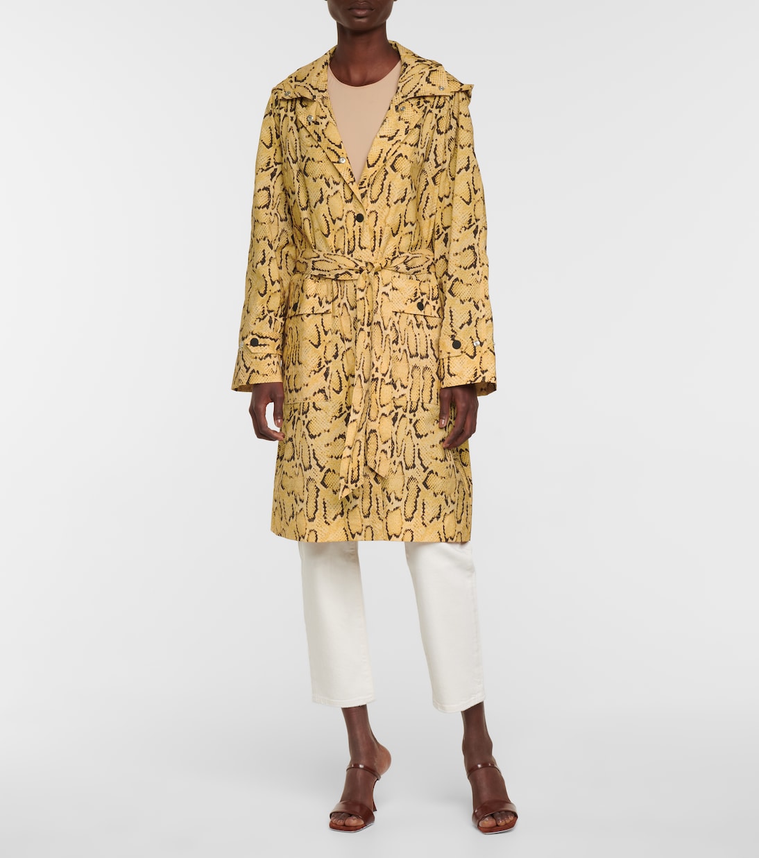 Python-print trench coat | Frame