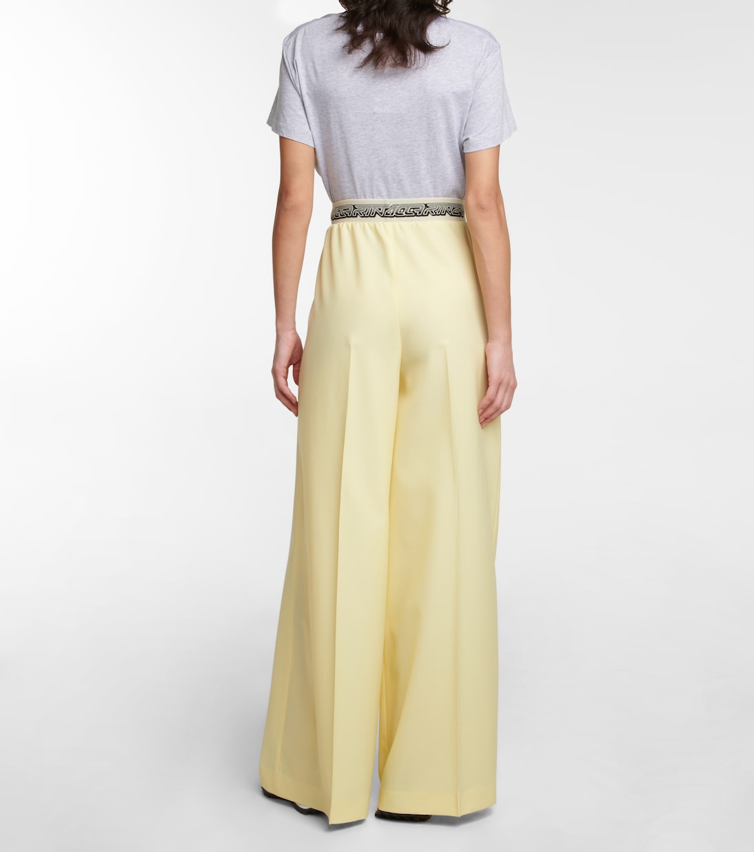 Pantalon ample à taille haute en laine | Stella McCartney
