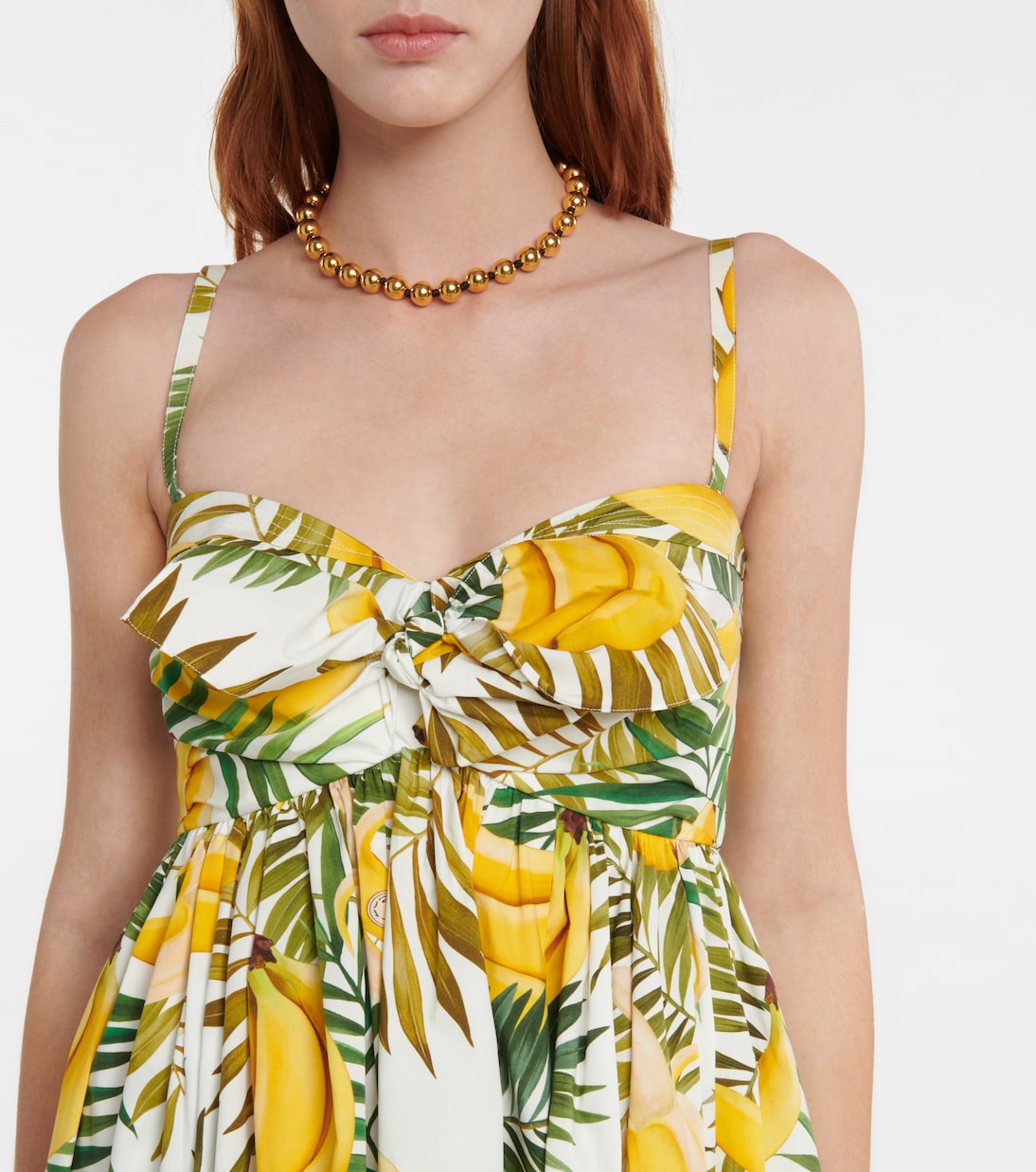 Printed cotton-blend minidress | Oscar de la Renta