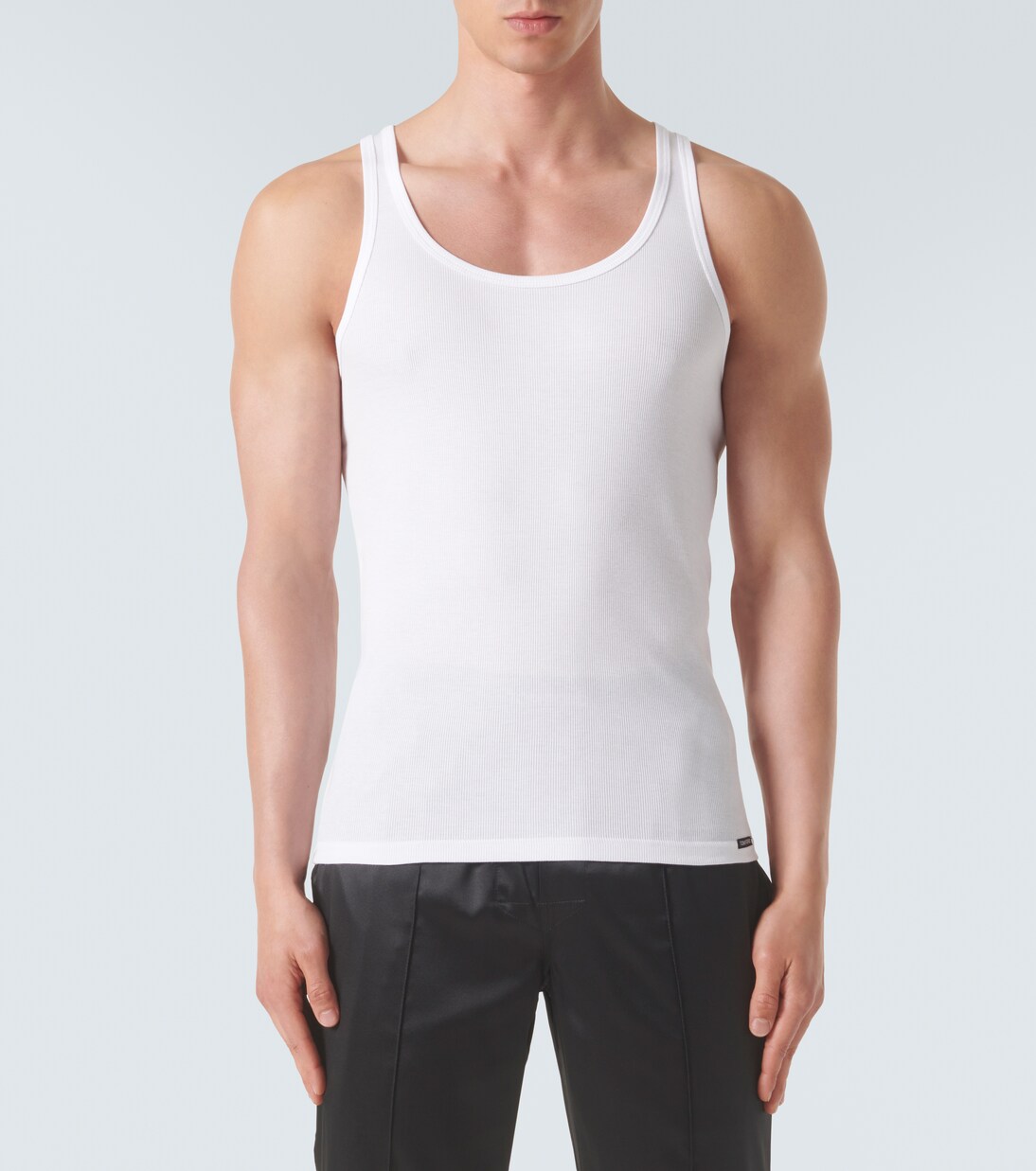 Tank top en mezcla de algodón acanalado | Tom Ford