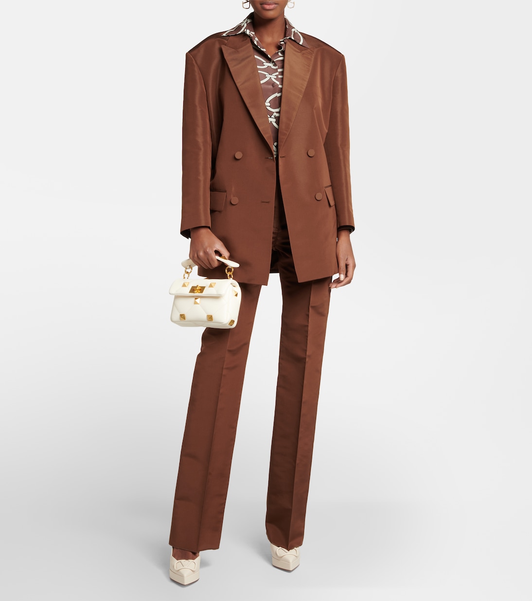 Blazer doppiopetto in seta | Valentino