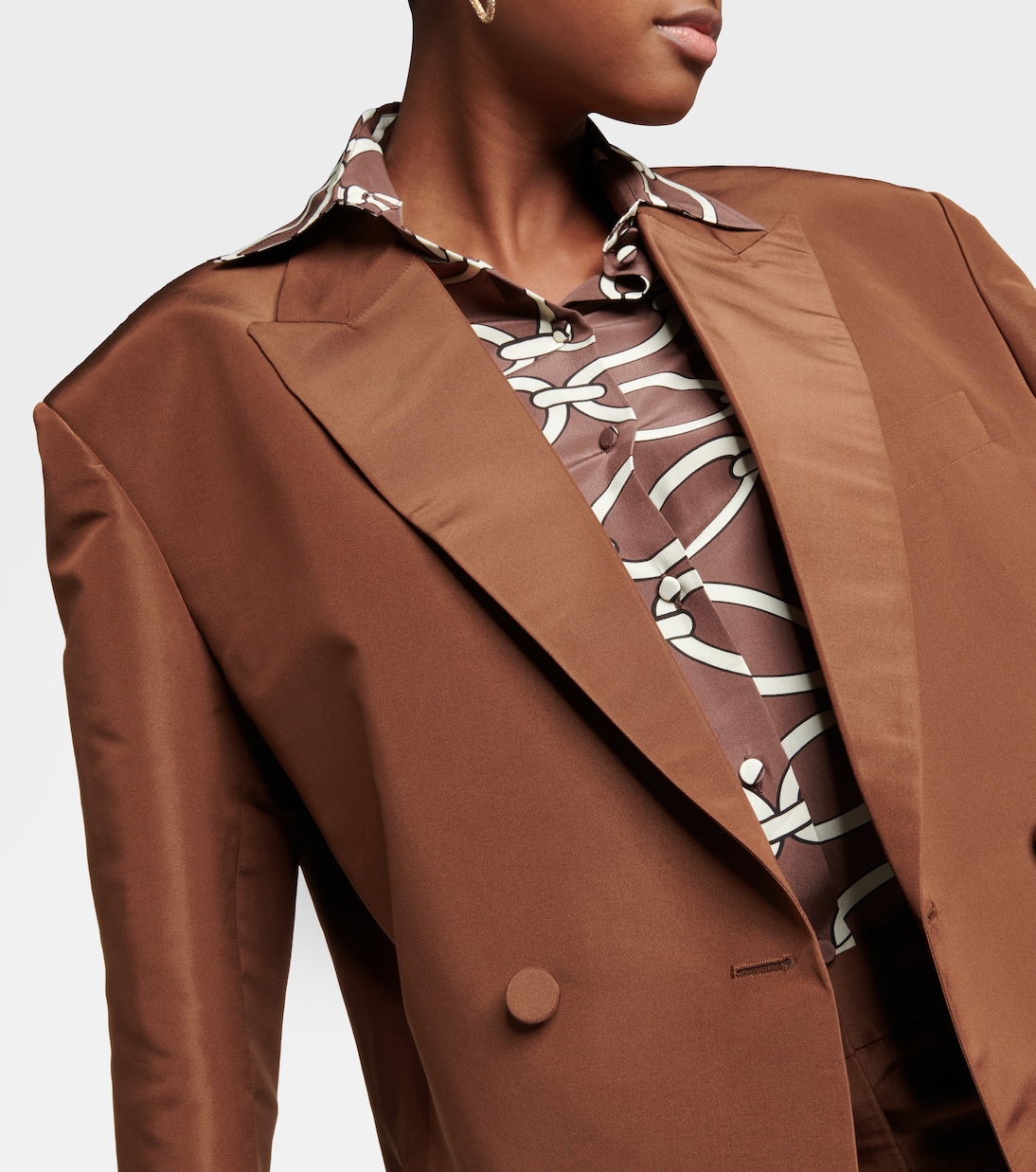 Blazer doppiopetto in seta | Valentino