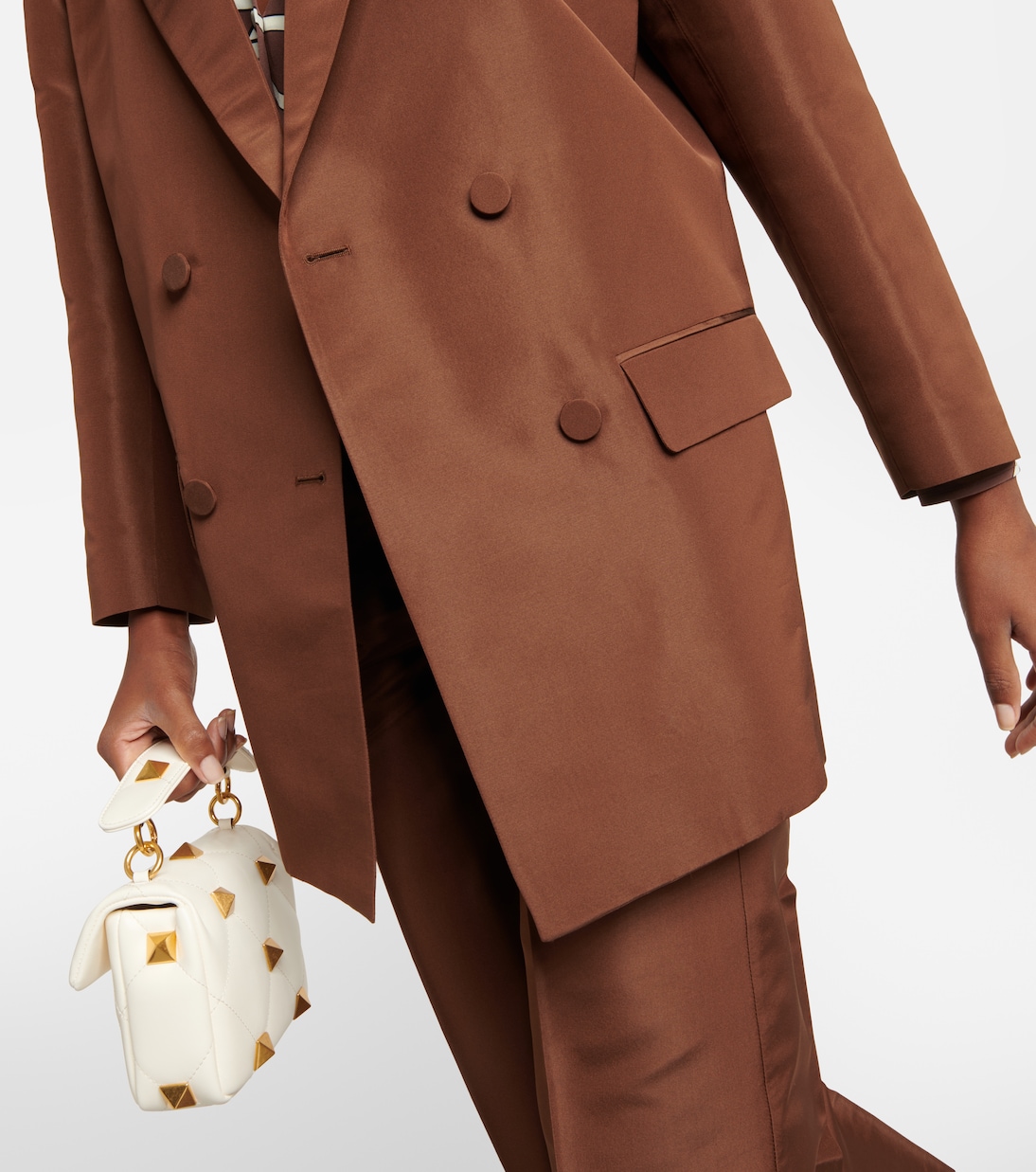 Blazer doppiopetto in seta | Valentino