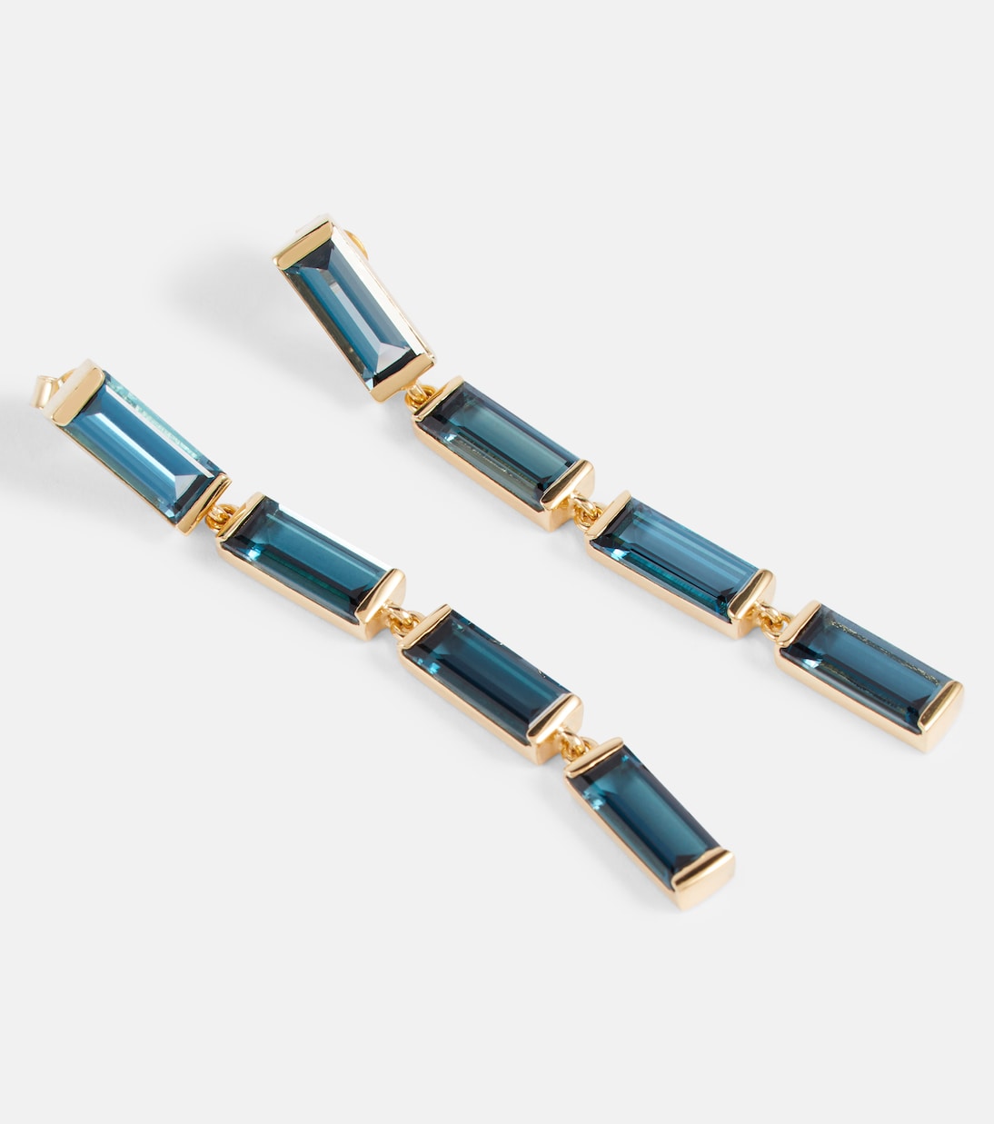 Boucles d'oreilles Deco Maxi en or 9 ct et topaze | Aliita