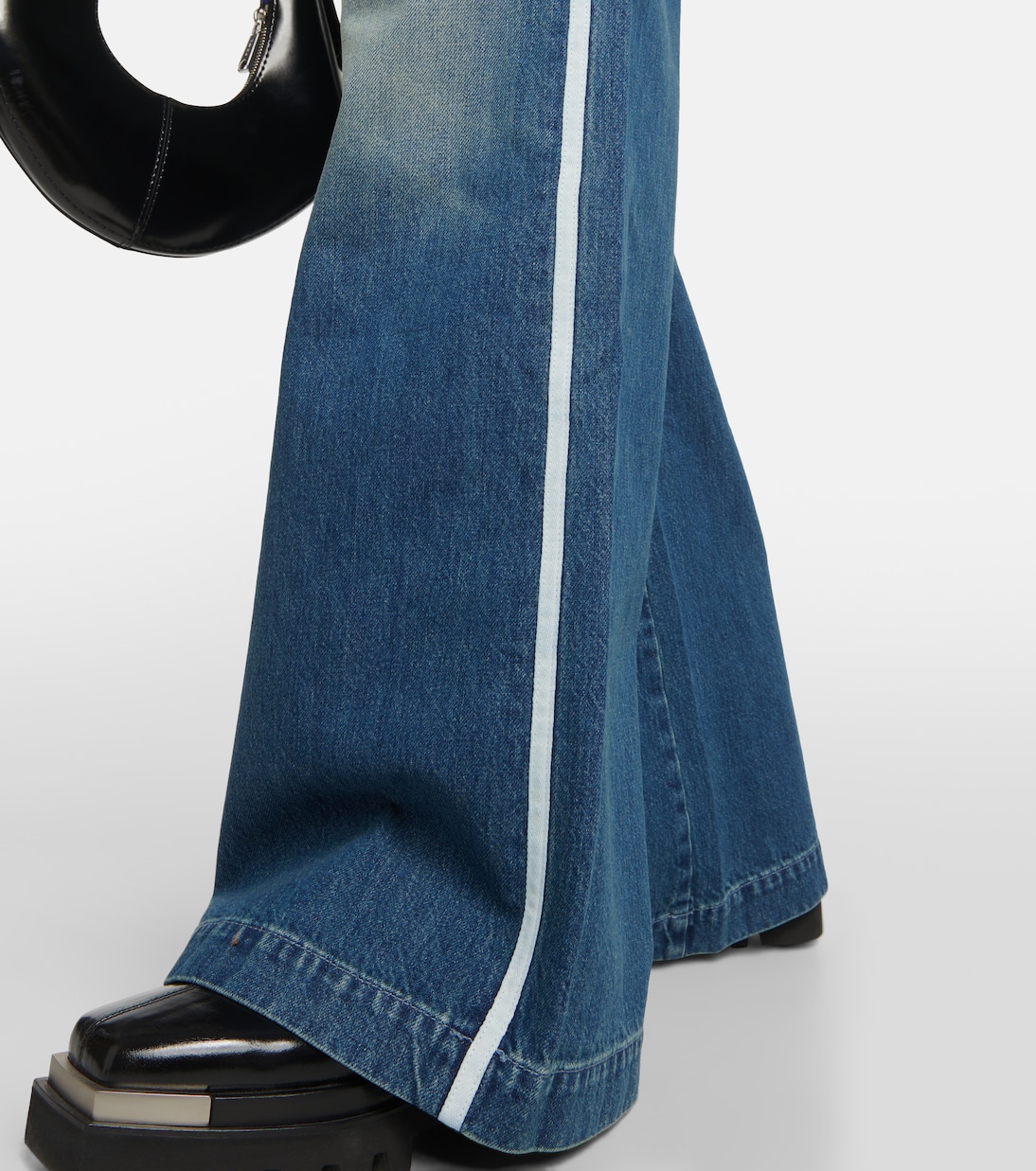 Distressed high-rise wide-leg jeans | Peter Do